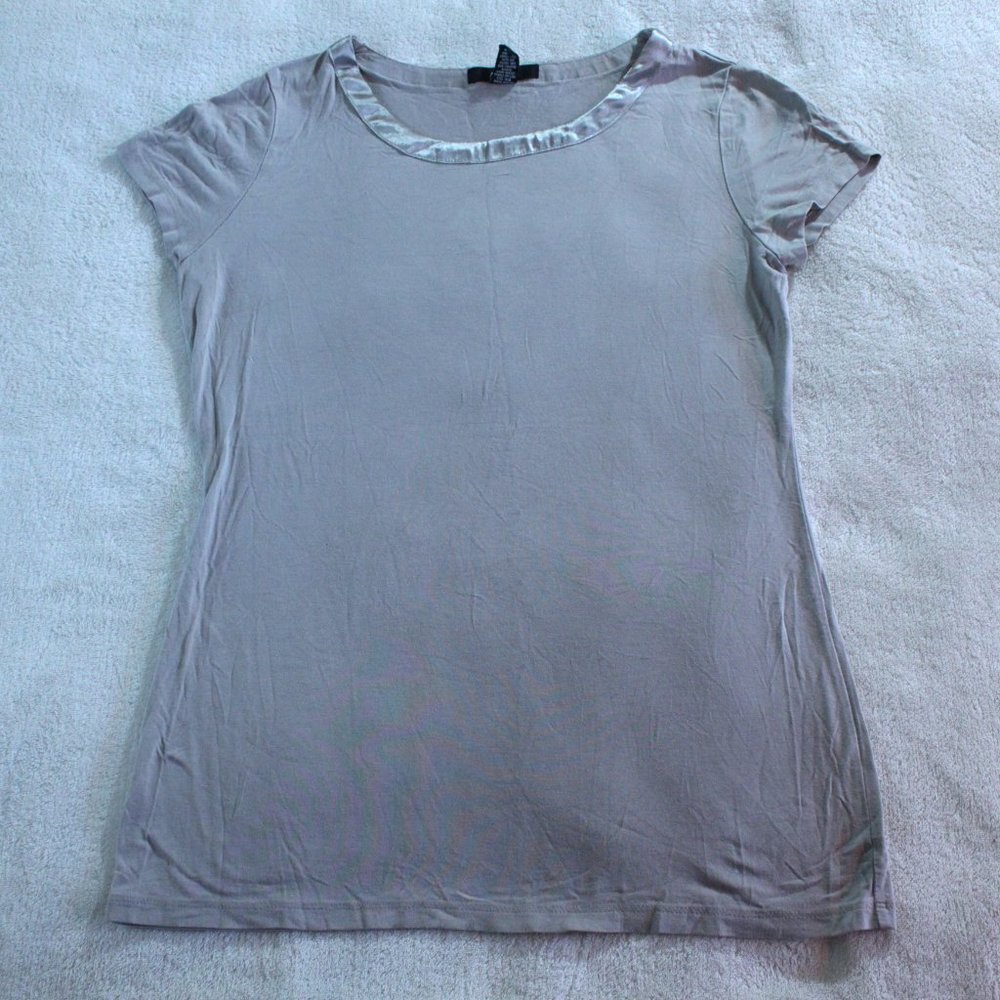 ALFANI Super Soft Tan Short Sleeve with Silk Neck